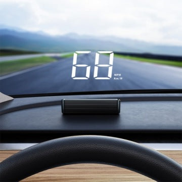Afișaj M2 cu GPS – LED HUD USB-C | Proiecție km/h pe parbriz