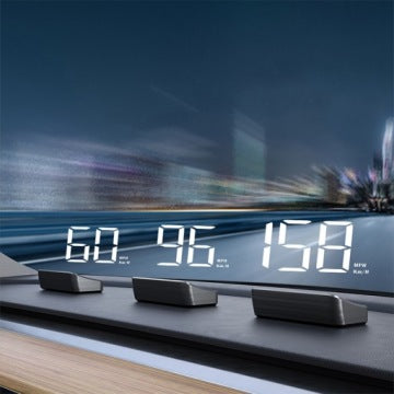 Afișaj M2 cu GPS – LED HUD USB-C | Proiecție km/h pe parbriz