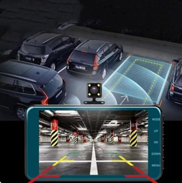 ÎNREGISTRATOR VIDEO AUTO CAMERĂ AUTO FAȚĂ SPATE Meniu Ecran Tactil