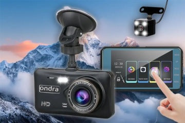ÎNREGISTRATOR VIDEO AUTO CAMERĂ AUTO FAȚĂ SPATE Meniu Ecran Tactil