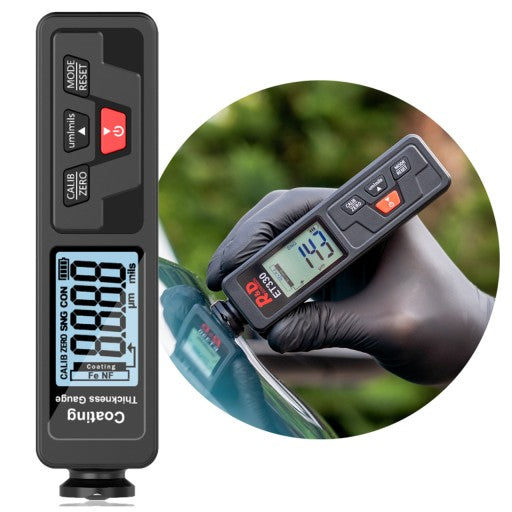 Indicator de grosime a vopselei auto e-lakiernik ET330 Oțel Aluminiu Galvanizat LCD