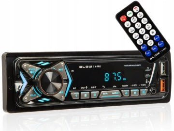 RADIO AUTO BLUETOOTH 1-DIN USB AUX SD MICROFON TELECOMANDĂ KIT BATERIE