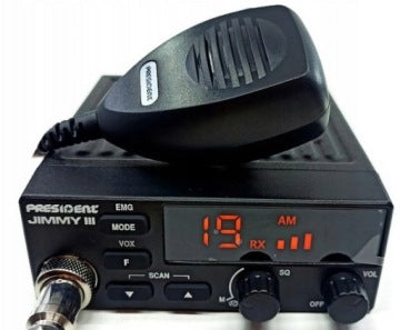 STAȚIE RADIO CB PRESIDENT JIMMY III + ANTENĂ MAGNETICĂ CB FLORIDA 877 + ȘTECH
