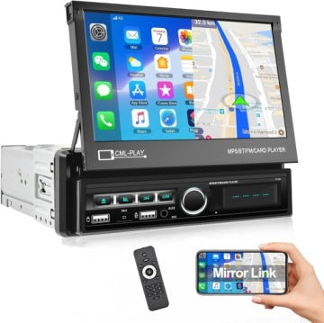 Radio auto Camecho 1 DIN cu ecran tactil de 7 inch, cameră Bluetooth