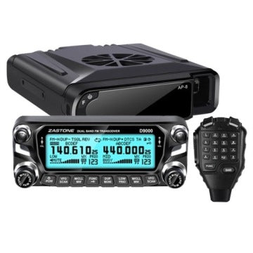 Stație radio walkie-talkie auto Zastone D9000 cu putere de 50W pentru benzile UHF/VHF
