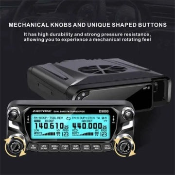Stație radio walkie-talkie auto Zastone D9000 cu putere de 50W pentru benzile UHF/VHF