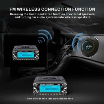 Stație radio walkie-talkie auto Zastone D9000 cu putere de 50W pentru benzile UHF/VHF
