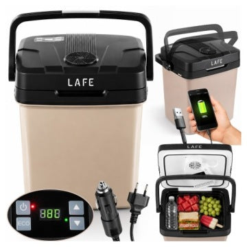 Răcitor auto LAFE USB 26L, răcire portabilă 230V 12V