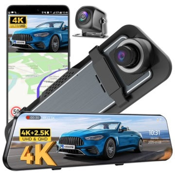 CAMERĂ AUTO ÎNREGISTRATOR VIDEO 4K 2K SONY MIRROR ÎNREGISTRATOR DE CONDUCERE