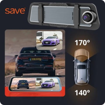 CAMERĂ AUTO ÎNREGISTRATOR VIDEO 4K 2K SONY MIRROR ÎNREGISTRATOR DE CONDUCERE