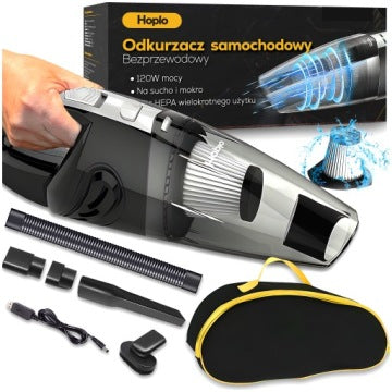 ASPIRATOR AUTO FĂRĂ FIR CU BATERIE Duze HEPA de 120W