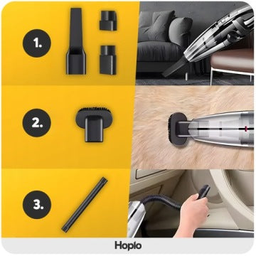 ASPIRATOR AUTO FĂRĂ FIR CU BATERIE Duze HEPA de 120W